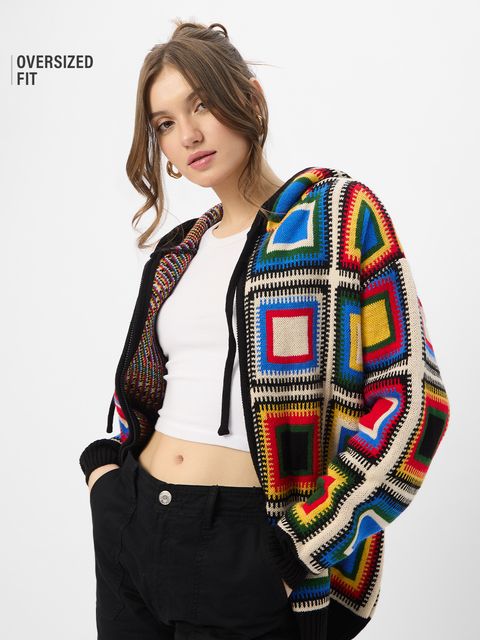 Jacquard Hoodie: Colour Pop