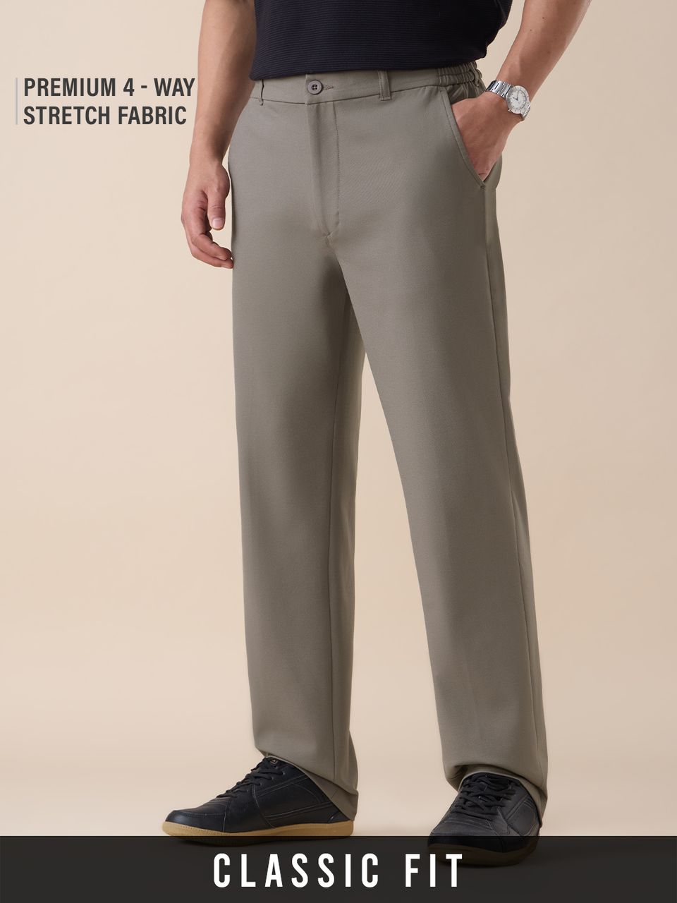 Super Pants: Beige (Classic Fit)